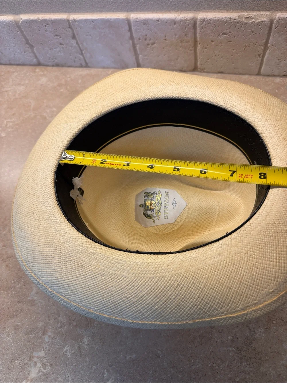 Stetson fedora Straw Hat size 7 5/8